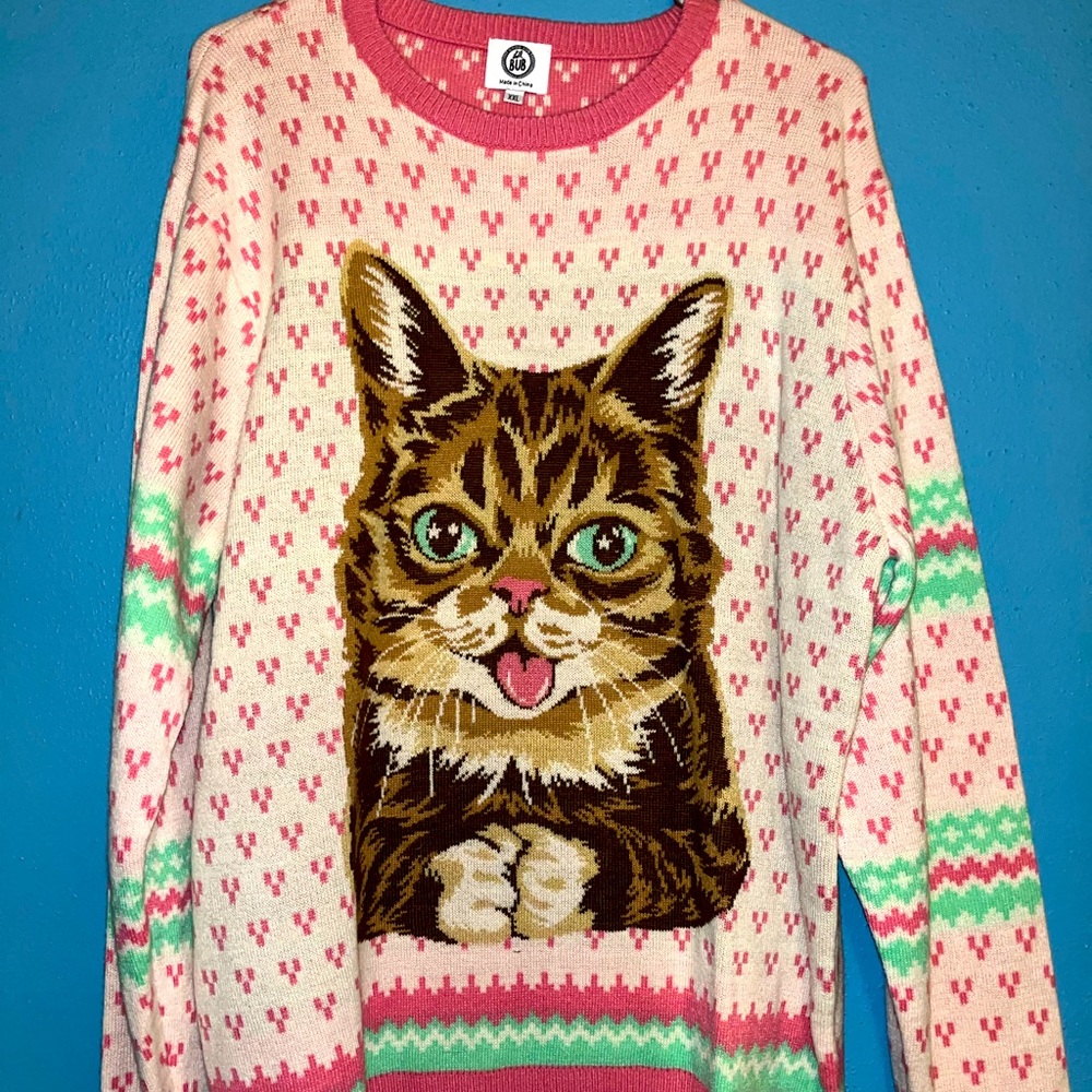 Official Lil Bub Knit Sweater Sweatshirt OOP XXL